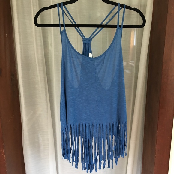 🌱 Blue Fringe Tank 🌱 - Picture 2 of 3